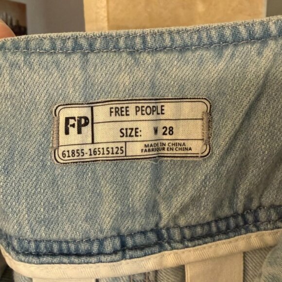 Free People Wide Leg Jeans with Tie Waist - Picture 6 of 7